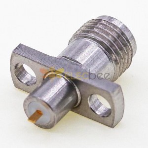 SMA Female Connector, 12.7 x 4.8mm / 0.500 x 0.190inch Flange, 0.8mm Vertical Flat Pin
