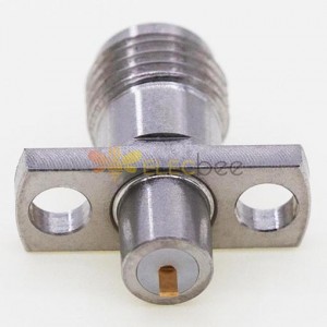 SMA Female Connector, 12.7 x 4.8mm / 0.500 x 0.190inch Flange, 0.8mm Horizontal Flat Pin