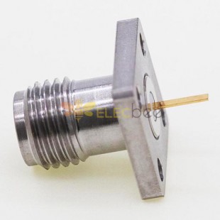 SMA Female Connector 12.7 x 9.5mm / 0.50 x 0.375inch Flange 1.27mm Vertical Flat Pin