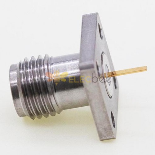 SMA Female Connector 12.7 x 9.5mm / 0.50 x 0.375inch Flange 1.27mm Horizontal Flat Pin