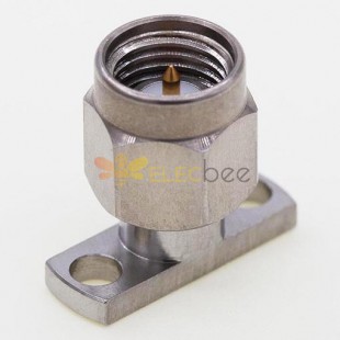 SMA Male Connector, 12.7 x 4.8mm / 0.500 x 0.190inch Flange for 0.23mm / .009″ Pin