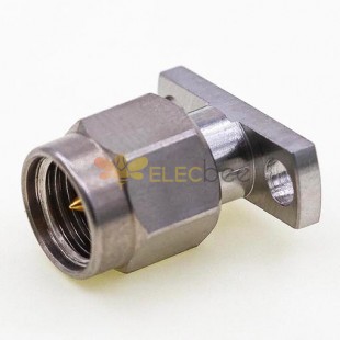 SMA Male Connector, 12.7 x 4.8mm / 0.500 x 0.190inch Flange for 0.51mm / .020″ Pin