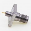 SSMA Female Bulkhead Connector, 9.5mm / .375″ Square Flange w/ 2.8mm / .110″ Flat Pin