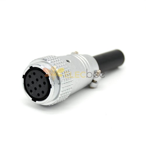 12 Pin Connectors P24 Female Plug Straight for Cable