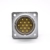 14 Pin Conectores P32 Masculino Straight Socket Square 4 buracos Flange Montagem Solder Cup para cabo