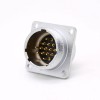 15 Pin Connector P24 Male Straight Socket Square 4 holes Flange Mounting Solder Cup for Cable