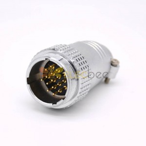 15 Pin Connector Round P24 Male Plug Straight Connector pour câble
