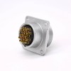 17 Pin Connector P24 Male Straight Socket Square 4 holes Flange Mounting Solder Cup for Cable