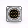 19 Pin Connector P24 Masculino Straight Socket Square 4 buracos Flange Montagem Solder Cup para cabo