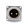2 Pin Male Connector P28 Straight 4 Trous Flange Sockets