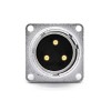 3 Pin Sockets P28 Straight 4 Trous Flange Connector