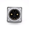 7 Pin Conector P32 Masculino Straight Socket Square 4 buracos Flange Montagem Solder Cup para cabo