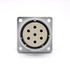 7 Pin Socket P40 Female Straight 4 holes Flange Connector