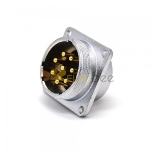 8 Pin Male Connector P28 Straight 4 Holes Flange Socket