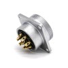 8 Pin Male Connector P28 Straight 4 Trous Flange Socket