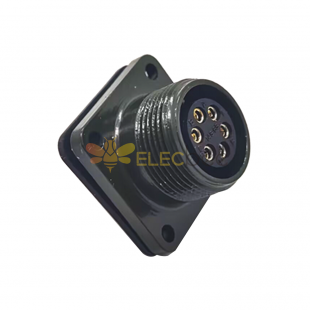 MS3102A14S-6S MIL-DTL-5015 Series Box Mount Receptacle 6 Contacts Solder Socket Female Circular Connector