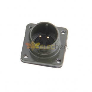 MS3102A14S-9P Panel Mount Receptacle 2 Pin Solder Contacts Olive Drab Chromate Plating Connector