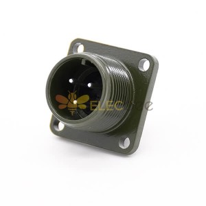 MS3102A14S-1P Circular Connector MIL-DTL-5015 Series Box Mount Receptacle 3 Contacts Solder Pin Threaded Connector
