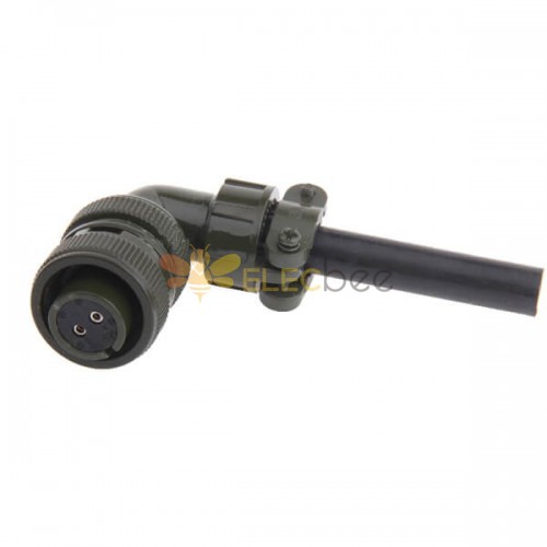 MS3108A14S-9S Right Angle Plug 2 Contacts Soude Socket Female Circular Connector