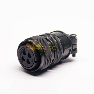 MS3106A18-10S Plug 4 Pin Straight Thread Connector per AWG12