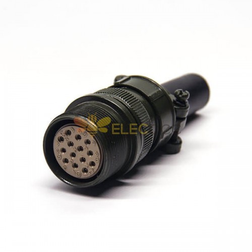 MS3101A20-27S 14 Pin Cable Connecting Receptacle Threaded Coupling Military Connector