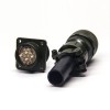MS3106A20-17P Male Straight Plug 14 Pin Silver Plated With Cable Clamp 5015 Military Connector