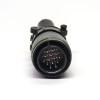 MS3106A20-17P Male Straight Plug 14 Pin Silver Plated With Cable Clamp 5015 Military Connector