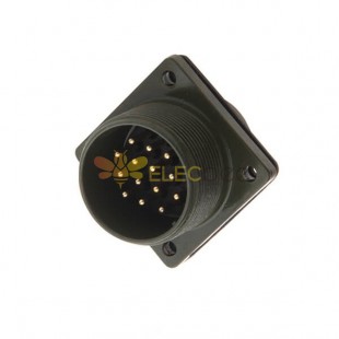 MS3102A22-19P Straight 22-19 Contact Arrangement Box Mount Receptacle 14 Pin Female Socket Connector