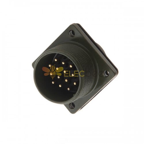 MS3102A22-19P Straight 22-19 Contact Arrangement Box Mount Receptacle 14 Pin Female Socket Connector
