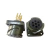 JL Soquete 4 Hole-Flange Solder Traction Motor Connector 7 Pin Straight Bayonet Acoplamento