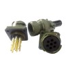 JL Soquete 4 Hole-Flange Solder Traction Motor Connector 7 Pin Straight Bayonet Acoplamento