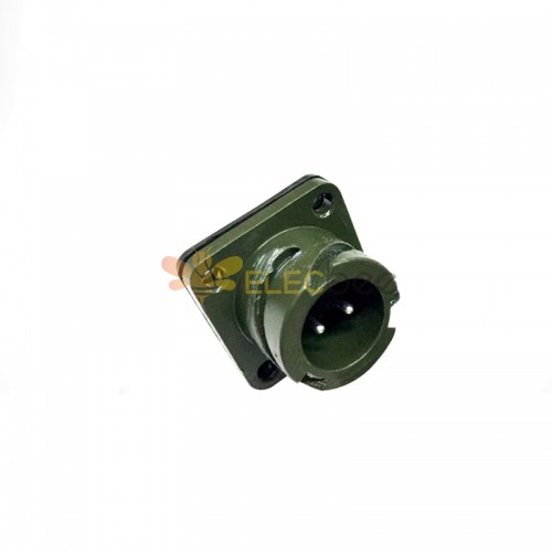 MS3102A12S-3 موصل دائري MIL-DTL-5015 Series Box Mount Receptacle 2 Contacts Solder Pin Bayonet Connector
