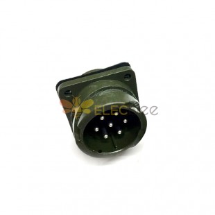 MS3102A20-15 موصل دائري MIL-DTL-5015 Series Box Mount Receptacle 7 Contacts Solder Pin Bayonet Connector
