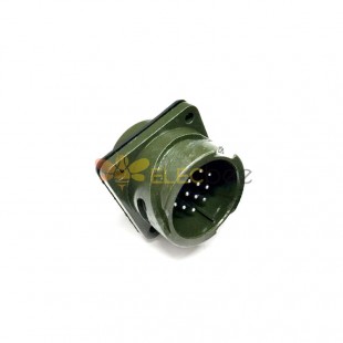 MS3102A20-27 موصل دائري MIL-DTL-5015 Series Box Mount Receptacle 14 Contacts Solder Pin Bayonet Connector