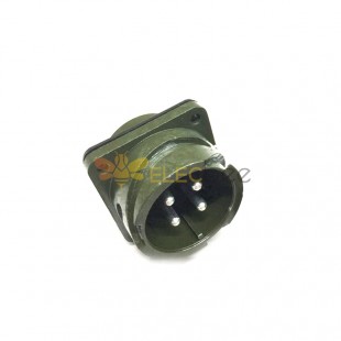 MS3102A22-22 موصل دائري MIL-DTL-5015 Series Box Mount Receptacle 4 Contacts Solder Pin Bayonet Connector