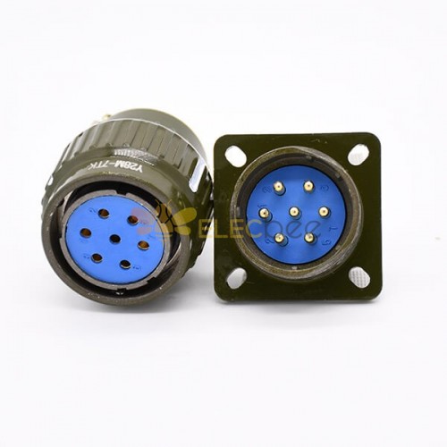 Y28M-7ZJ Military Gold Plated 7 Pins Male Socket Circular Connector 20pcs