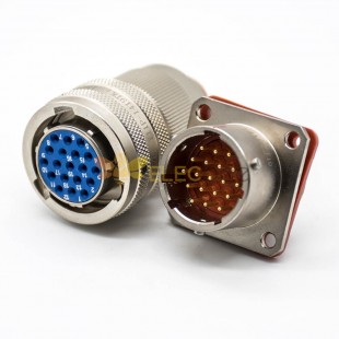Y11P Plug&Socket 19Pin Panel Mount 14 Shell Size Aluminum alloy Female Butt-jiont Male Straight Bayonet Coupling Connector