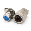 10 Pin Connector Female Butt-jiont Male Y27G Plug&Socket 4 Hole-Flange Admiralty Metal Solder cup Bayonet Coupling Straight