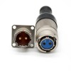 2 Pin Connector Y50DX Plug-Socket Straight Female Butt-jiont Male panel mount Bayonet Coupling Solder cup Aluminium alloy