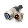 2 Pin Connector Y50DX Plug&Socket Straight Female Butt-jiont Male panel mount Bayonet Coupling Solder cup Aluminum alloy