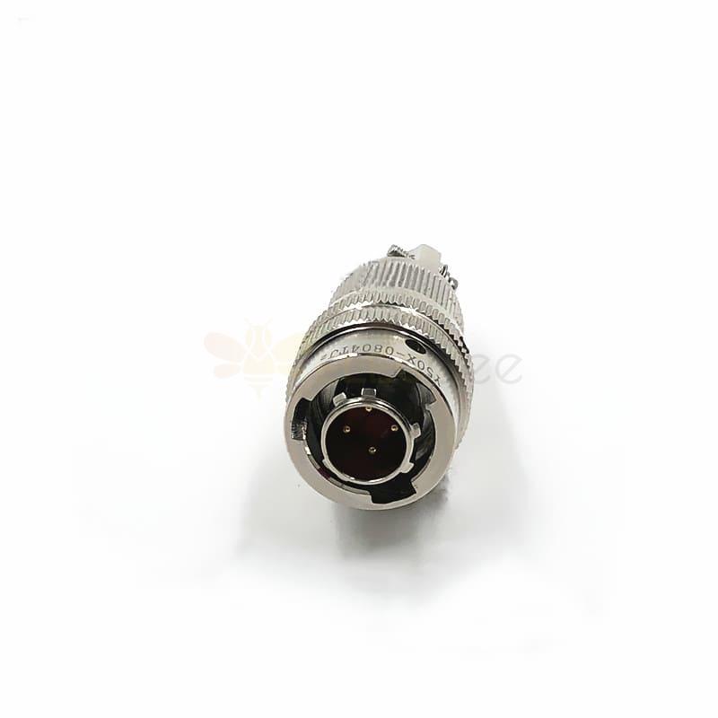 Electrical Circular Connectors Y50X-0804TJ2 Y50X-0804ZK10 4 Pin Straight Bayonet Coupling Cable Solder Cup