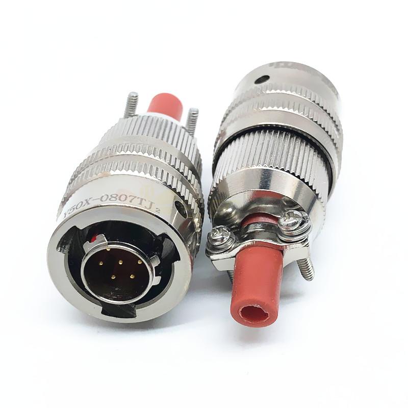 Connecteurs électriques circulaires Y50X-0807TJ2 Y50X-0807ZK10 7 Pin Straight Bayonet Coupling Cable Solder Cup