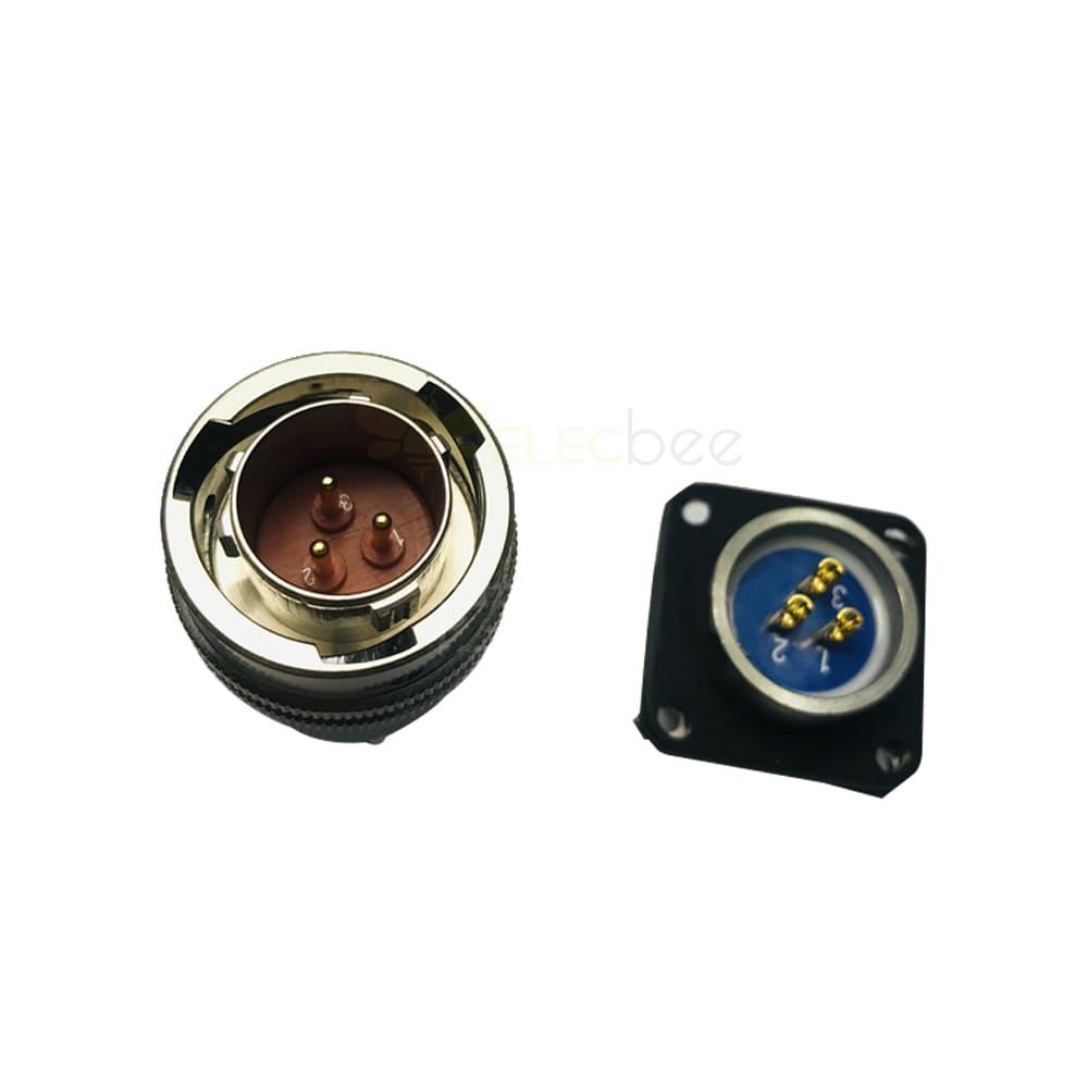 전기 원형 연결관 Y50X-1203TJ2 Y50X-1203ZK10 3 Pin 똑바른 총검 연결 케이블 땜납 컵