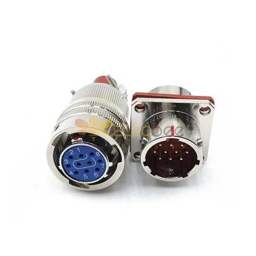 Электрические цилиндрические соединители Y50X-1210TK2 Y50X-1210ZJ10 10-контактный прямой штыковой соединительный кабель для припоя