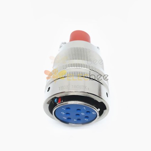 Y50X-1608TK2 08Pin Female Plug Aluminum alloy 16 Shell Size solder Bayonet Coupling Cable Connector