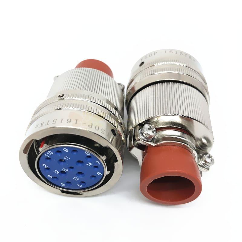 Y50X-1615TK2 15Pin Female Plug Aluminum alloy 16 Shell Size solder Bayonet Coupling Cable Connector