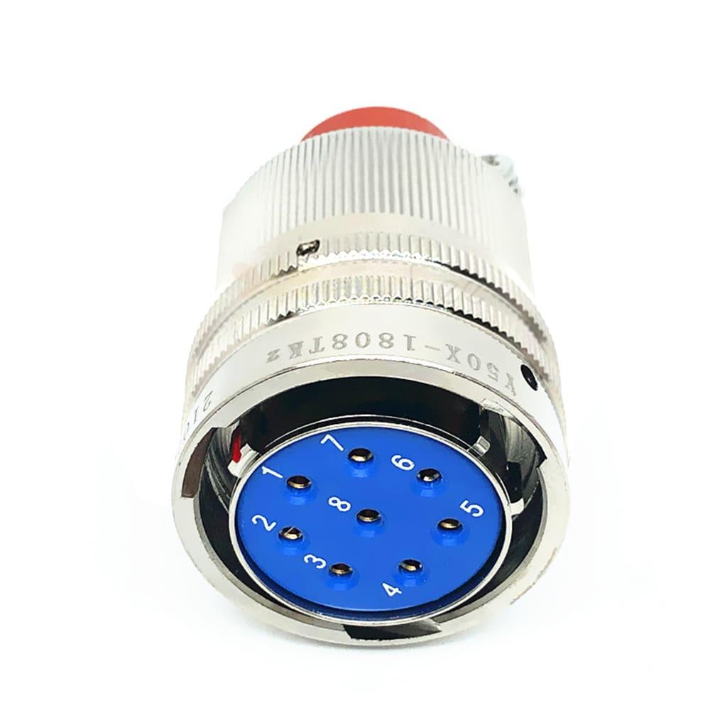 Y50X-188TK2 8Pin Female Plug Aluminum alloy 18 Shell Size solder Bayonet Coupling Cable Connector