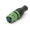 Circular Electrical Connector Y50EX Male Butt-Joint Female 7 Pin Straight Bayonet Coupling Cable Solder 4 Holes Flange Female Plug
