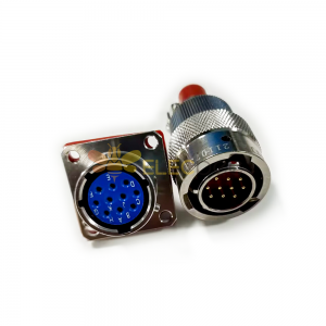 전기 원형 연결관 Y50X-1210TJ2 Y50X-1210ZK10 10 Pin 똑바른 총검 연결 케이블 땜납 컵
