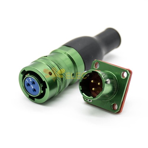 Electrical Circular Connectors Y50X Male Butt-Joint Female 3 Pin Straight Bayonet Coupling Cable Solder Cup Male Socket